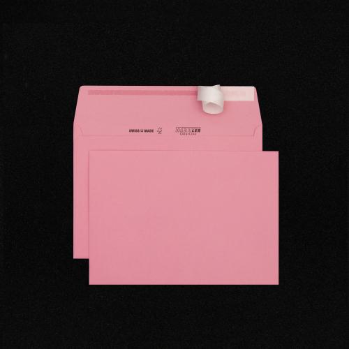 Couvert 250 Stk. Color C5, rosa, ohne Fenster; Haftklebe + Lasertauglich