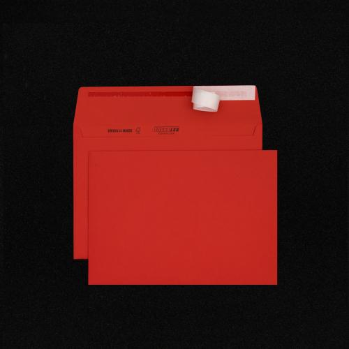 Couvert 250 Stk. Color C5, rot, ohne Fenster; Haftklebe + Lasertauglich