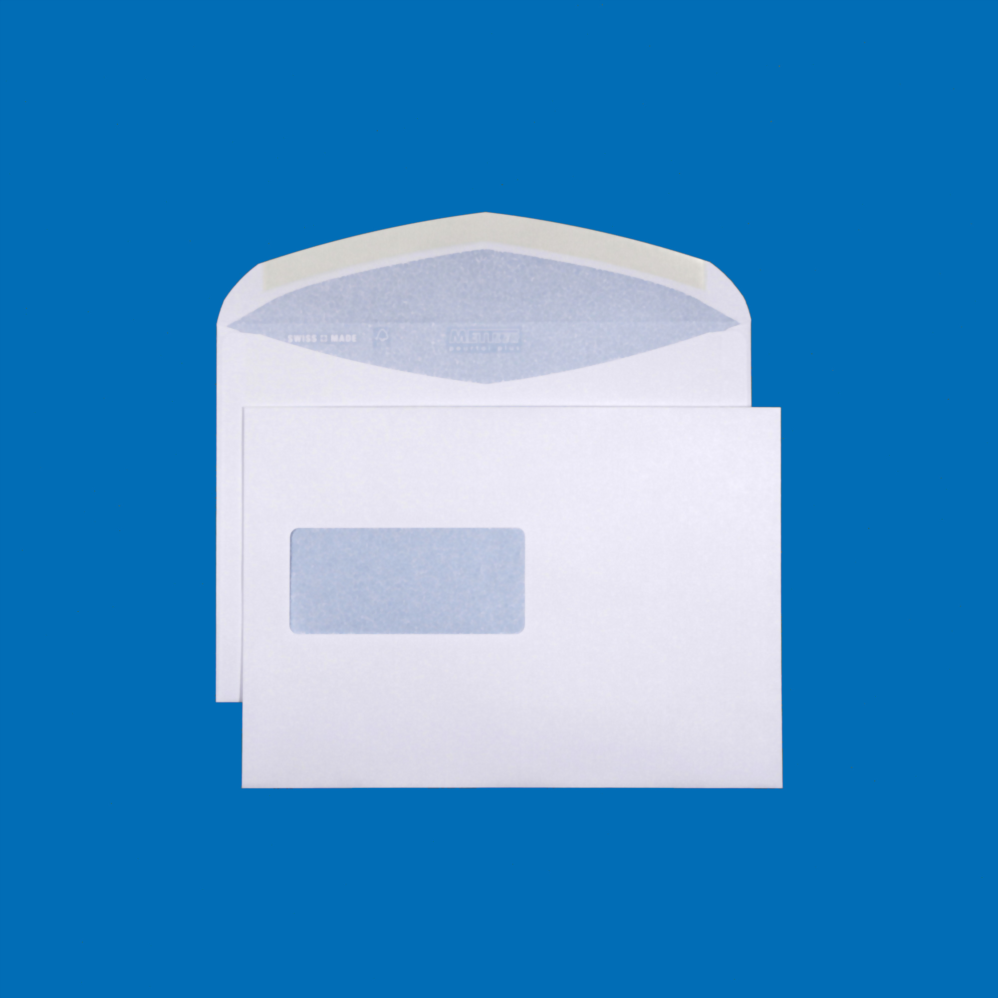 C5 Couvert, Fenster links, gummiert, Ultraweiss FSC – Mettler Couvert