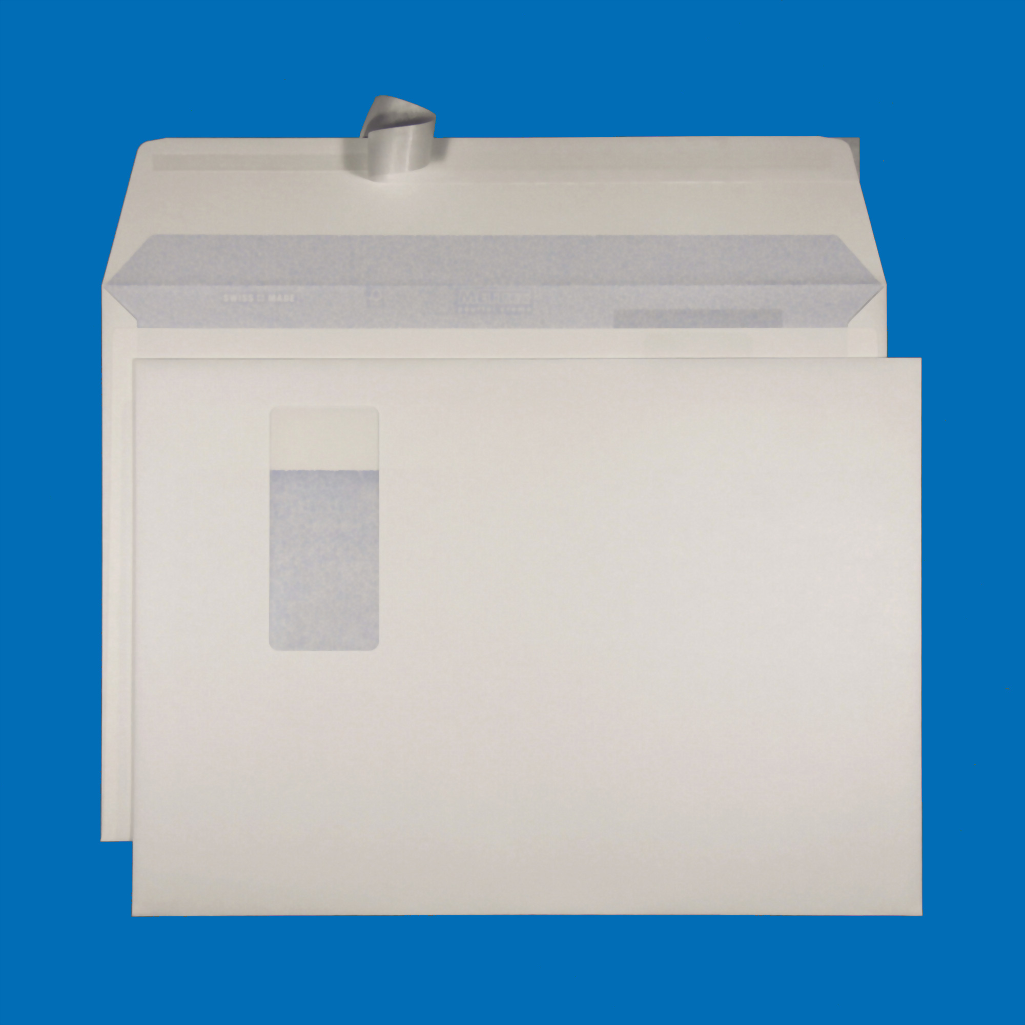 C4 Couvert, Fenster rechts, haftklebend, Recycling mit Blauem Engel – Mettler Couvert