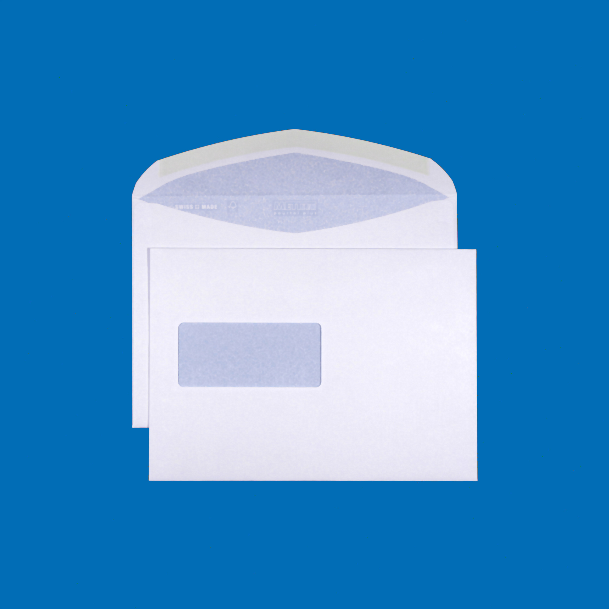 C5 Couvert, Fenster links, gummiert, Ultraweiss FSC – Mettler Couvert