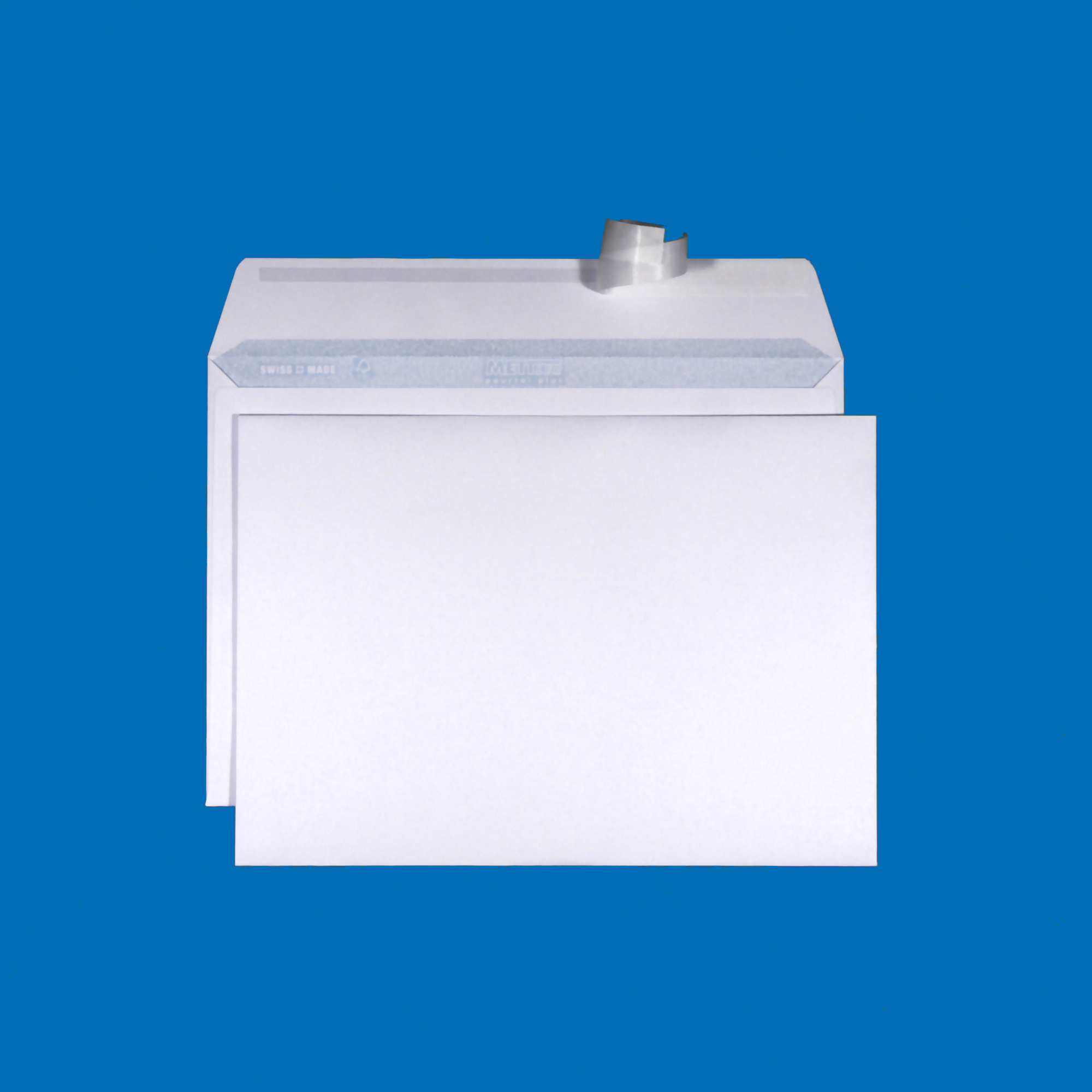 B5 Couvert, ohne Fenster, haftklebend, Ultraweiss FSC – Mettler Couvert