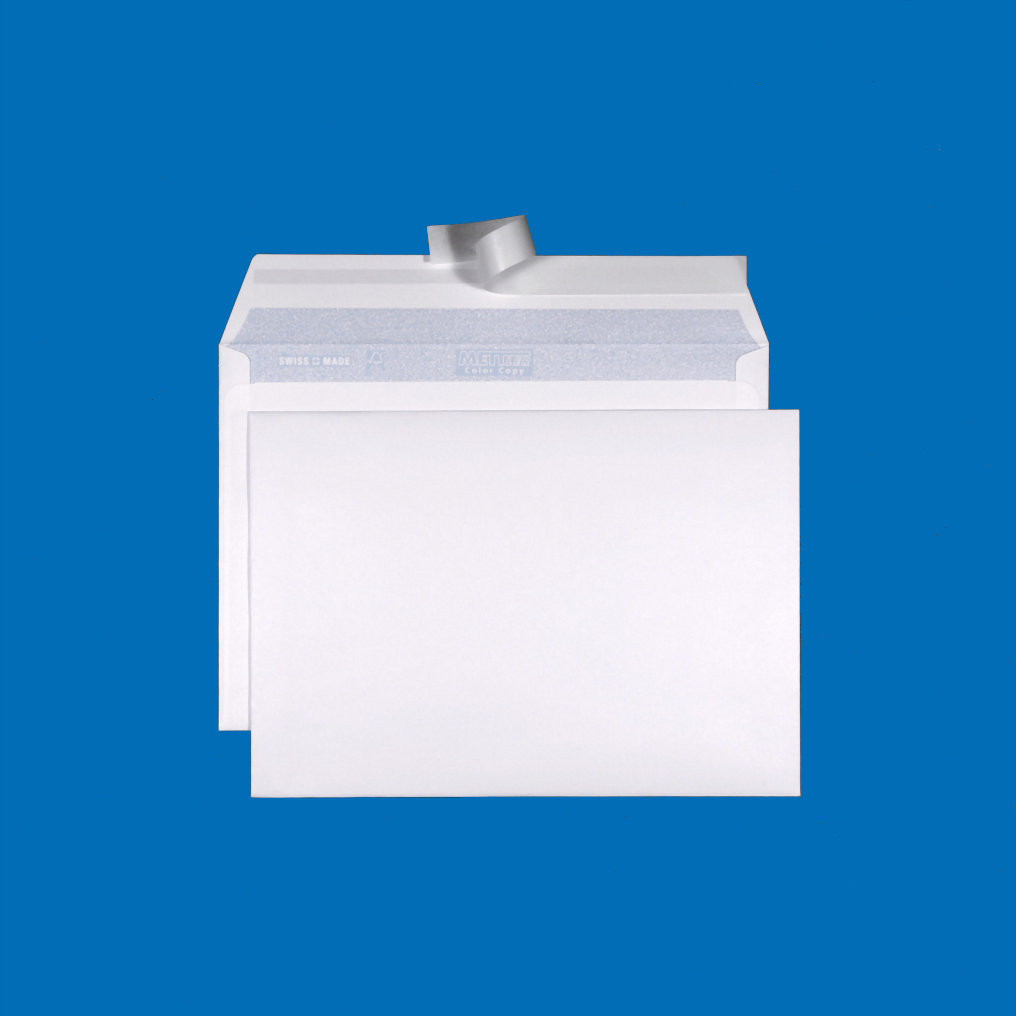 C5 Couvert, ohne Fenster, haftklebend, Ultraweiss FSC – Mettler Couvert