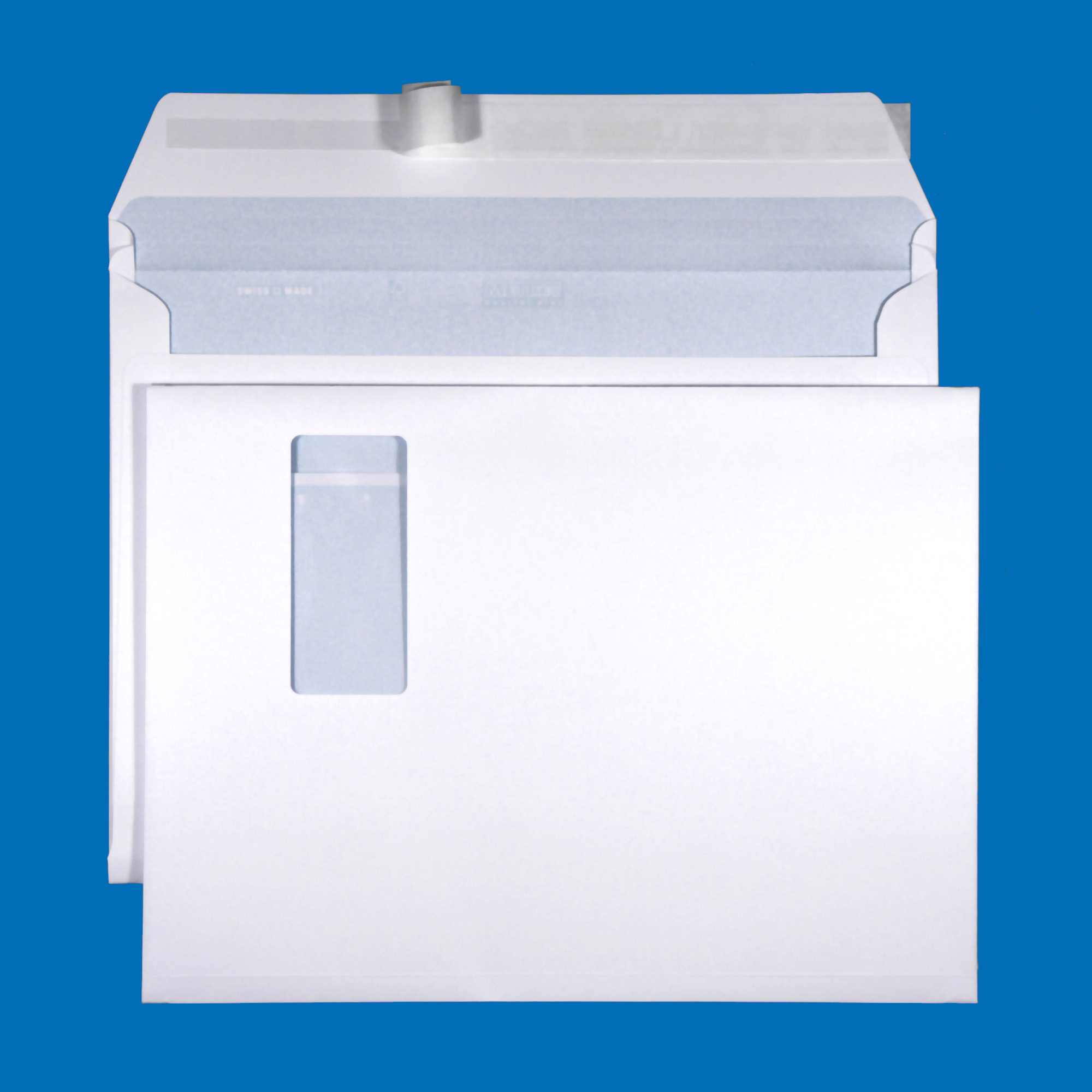 C4 Couvert, Fenster rechts, haftklebend, Ultraweiss FSC – Mettler Couvert