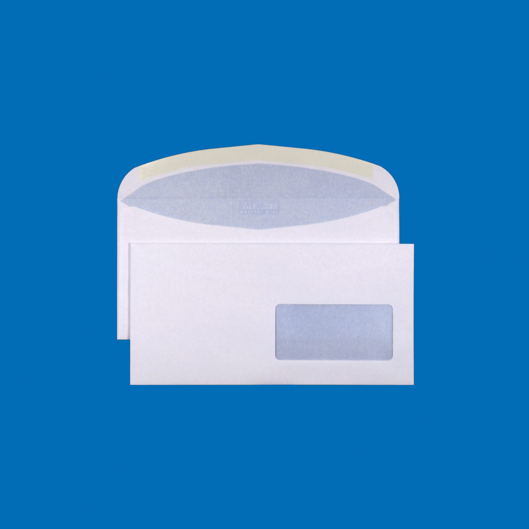 C5/6 Couvert, Fenster rechts, gummiert, Ultraweiss FSC – Mettler Couvert