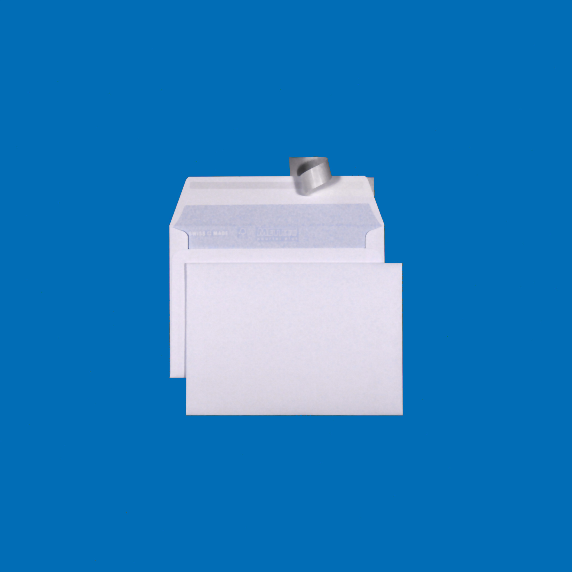 C6 Couvert, ohne Fenster, haftklebend, Ultraweiss FSC – Mettler Couvert