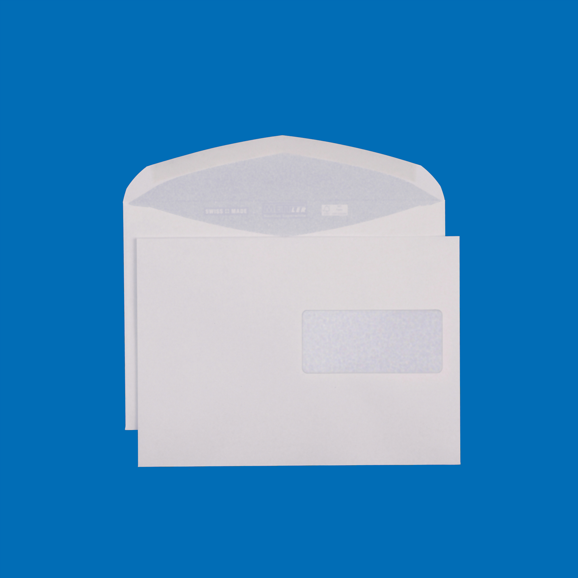 C5 Couvert, Fenster rechts, gummiert, Recycling mit Blauem Engel – Mettler Couvert