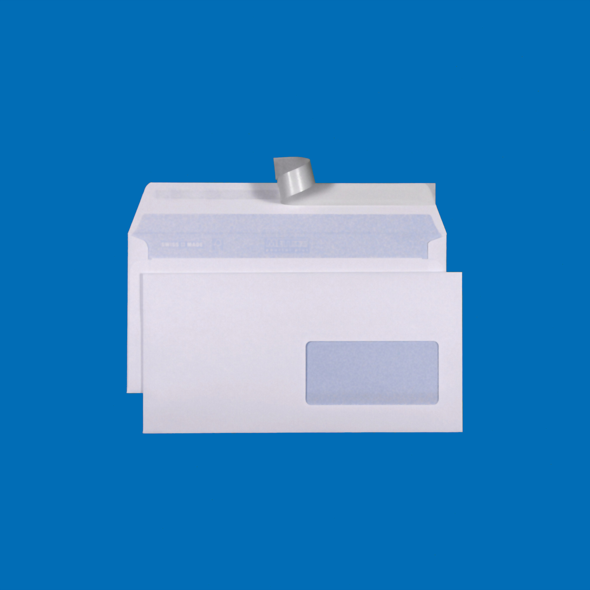 C5/6 Couvert, Fenster rechts, haftklebend, Ultraweiss FSC – Mettler Couvert