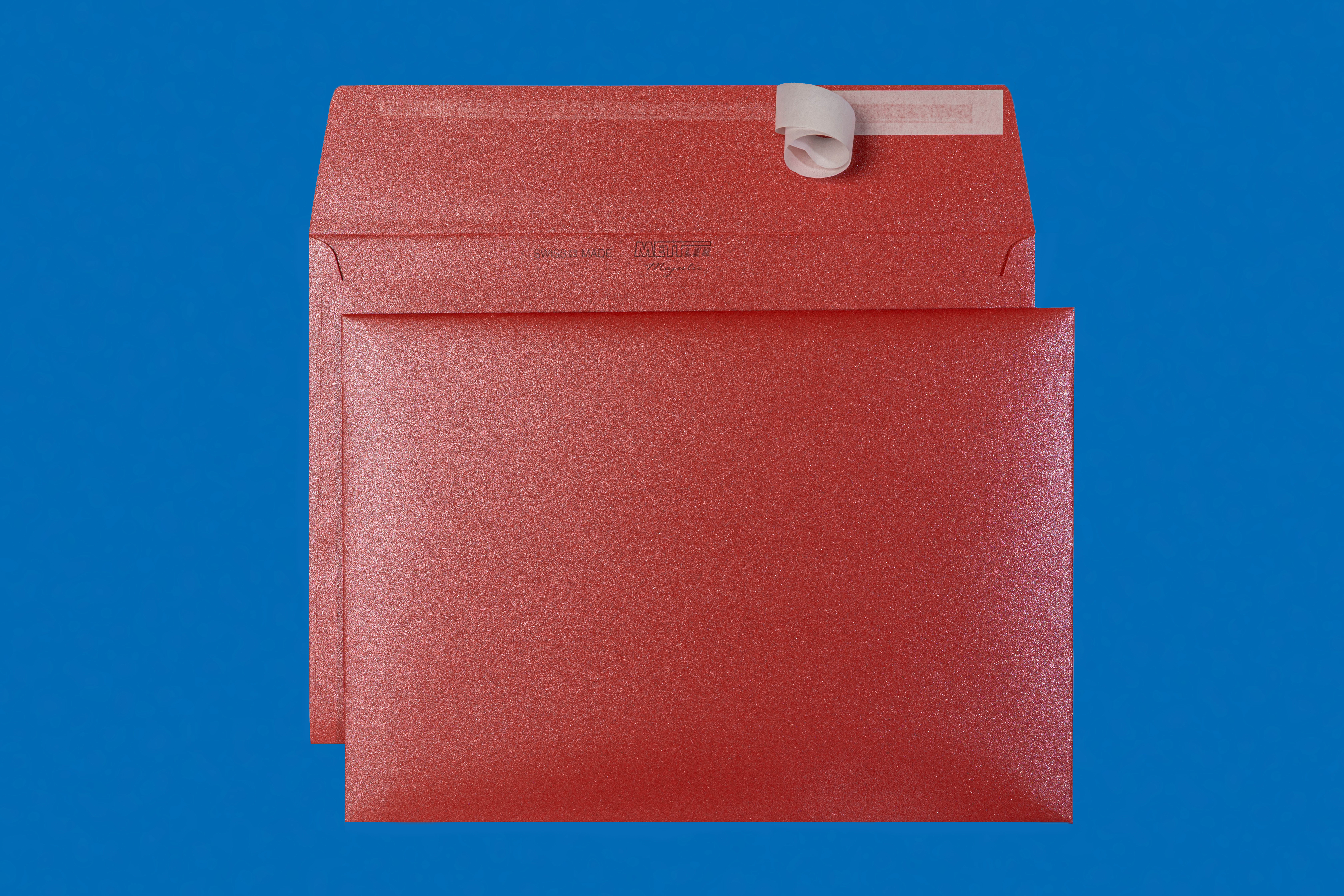 C5 Couvert metallic Emperor Red, ohne Fenster, haftklebend (25 Stk.) – Mettler Couvert