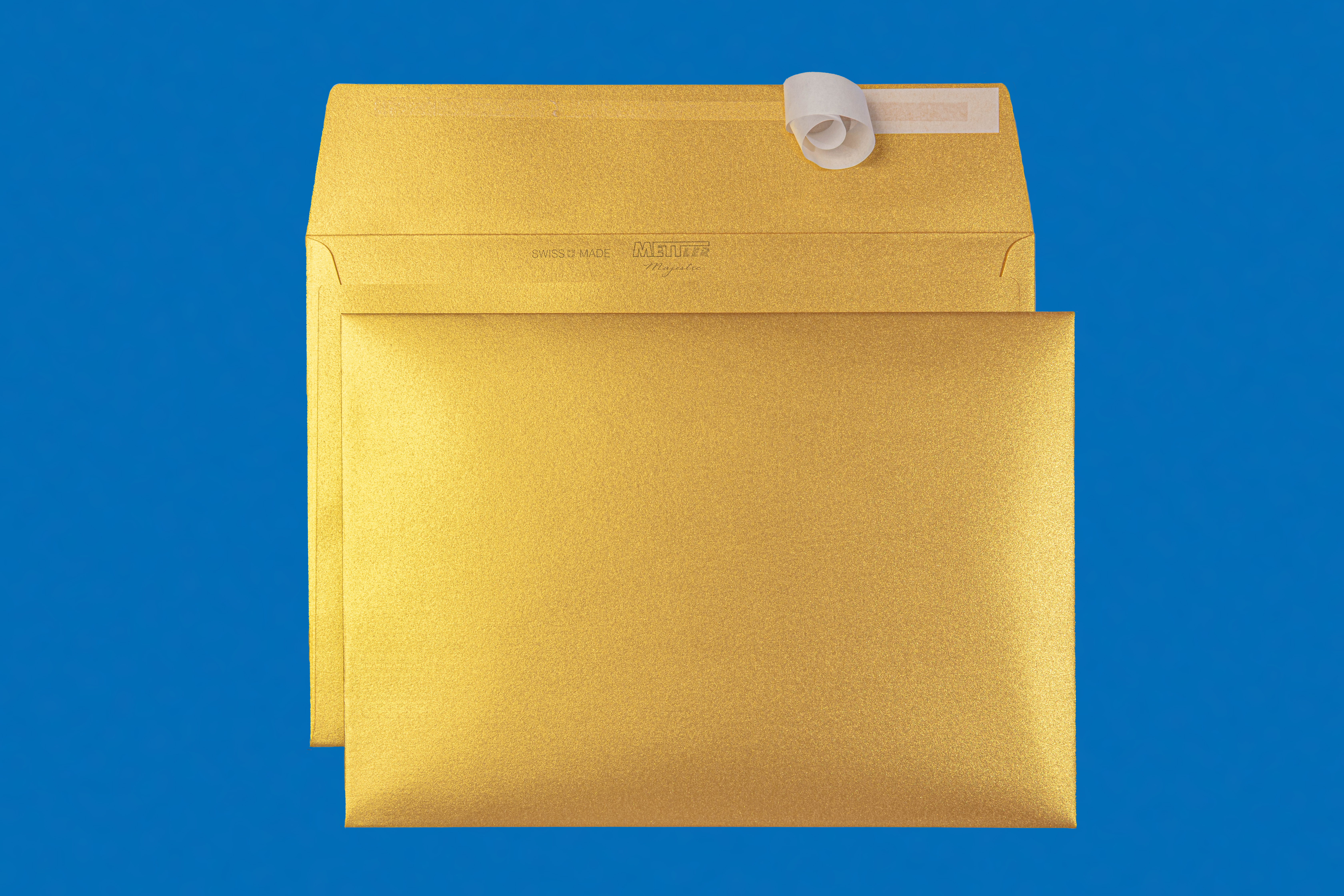 C5 Couvert metallic Papier Gold, ohne Fenster, haftklebend (100 Stk.) – Mettler Couvert