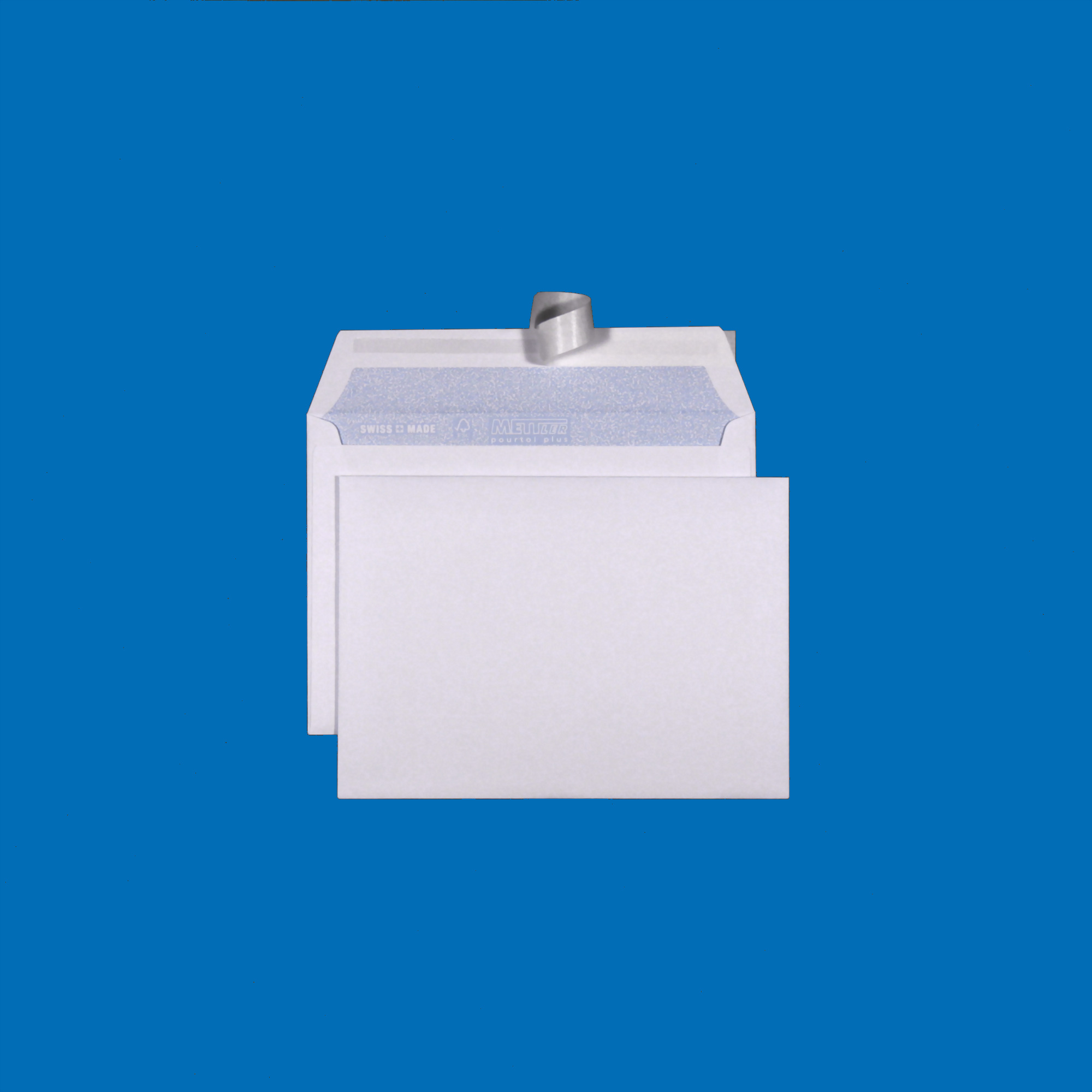 B6 Couvert, ohne Fenster, haftklebend, Ultraweiss FSC – Mettler Couvert