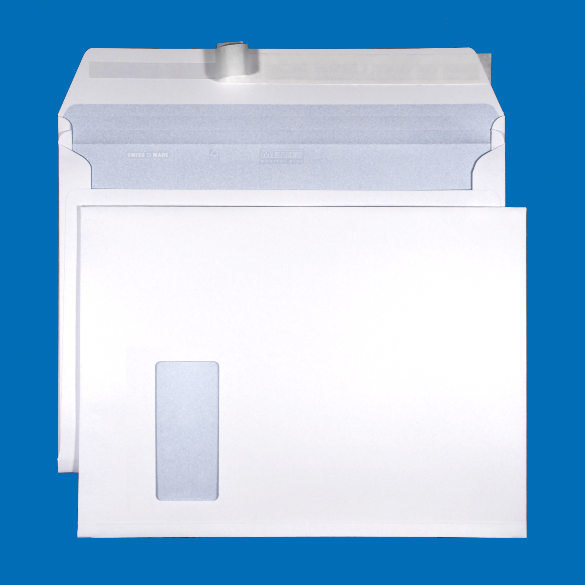 C4 Couvert, Fenster links, haftklebend, Ultraweiss FSC – Mettler Couvert